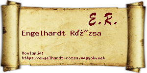 Engelhardt Rózsa névjegykártya